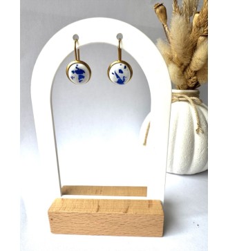 Brincos “Azulejo Azul”