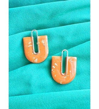 Brincos “Terracota Dourado”