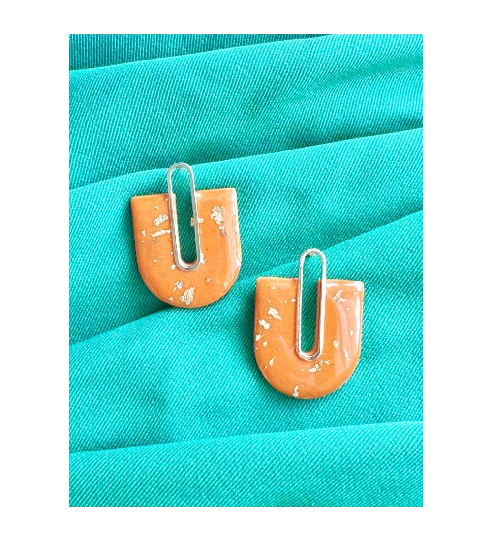 Brincos “Terracota Dourado”